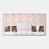 Nom personnalisé rose Famille Collage Calendrier 2 (Clavier et souris)