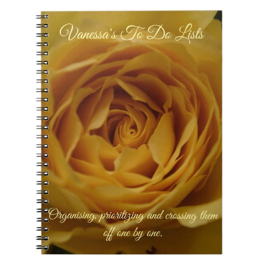 Nom personnalisé rose jaune + Carnet de message (Devant)