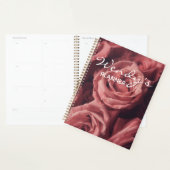 Nom Personnalisé Rose Planificateur Journal Femme (Devant avec enveloppe)