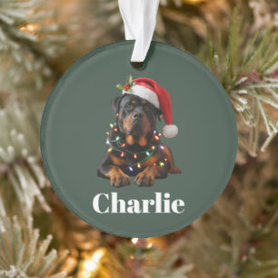 Nom personnalisé Rottweiler personnalisé Noël