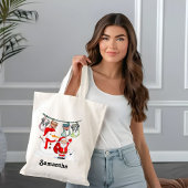 Nom personnalisé sac de Noël cadeau père Noël neig