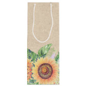 Nom personnalisé| Sacs à vin en papier Tournesol K (Dos)