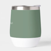 Nom personnalisé Sage Green Script Monogramme (Gauche)