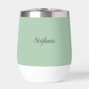 Nom personnalisé Sage Green Script Monogramme