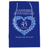 Nom personnalisé Sapphire sac photo 45e anniversai (Devant)