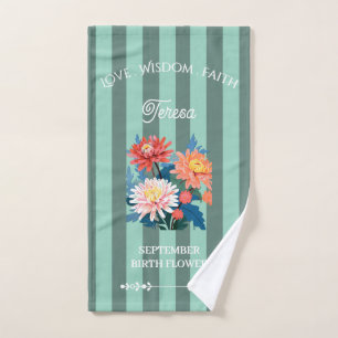 Nom personnalisé Septembre Ensemble de serviettes