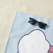 Nom personnalisé Serviette de plage Rainbow Sky (En situation)