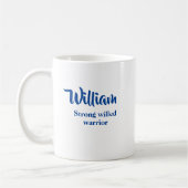 Nom personnalisé Signification Nom William Mug (Gauche)