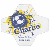 Nom personnalisé soccer but de frappe bleu graphiq (Plat)