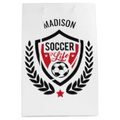 Nom personnalisé Soccer Logo sac cadeau (Devant)