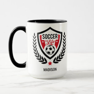 Nom personnalisé Soccer Logo tasses