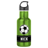 Nom personnalisé soccer sport bouteille d'eau (Devant)