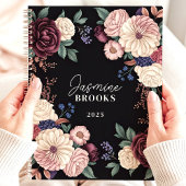 Nom personnalisé sophistiqué floral foncé