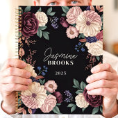 Nom personnalisé sophistiqué floral foncé