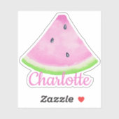 Nom personnalisé Sticker à tranche de pastèque pou (Feuille)