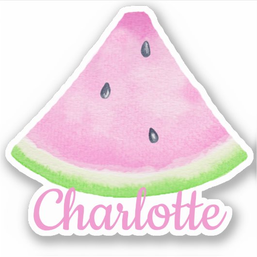 Nom personnalisé Sticker à tranche de pastèque pou (Devant)