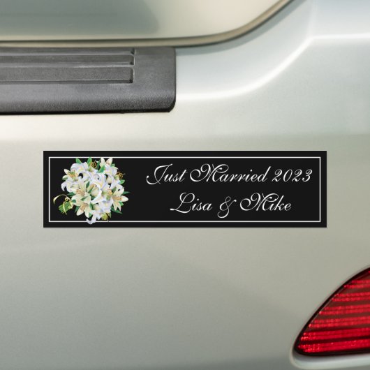 Nom Personnalisé Sticker Bumper Marié (En voiture)