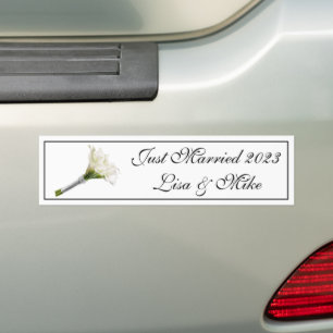 Nom Personnalisé Sticker Bumper Marié