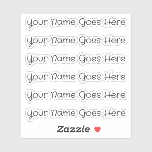 NOM PERSONNALISÉ — Sticker Pack Étiquette personna (Feuille)