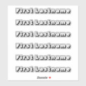 NOM PERSONNALISÉ — Sticker Pack Étiquette personna (Feuille)