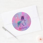 Nom personnalisé Sticker pour galaxie rose/pourpre (Enveloppe)