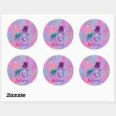 Nom personnalisé Sticker pour galaxie rose/pourpre (Feuille)