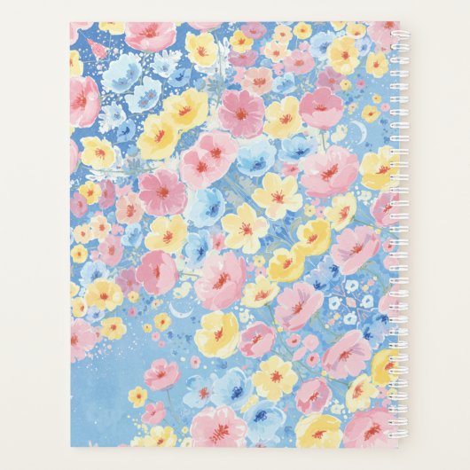 Nom personnalisé Stylist Floral Planner (Dos)