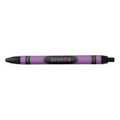 Nom personnalisé Stylo à encre noire violet violet (Devant)
