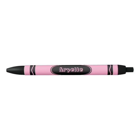 Nom Personnalisé Stylo en encre noire style Pretty (Devant)