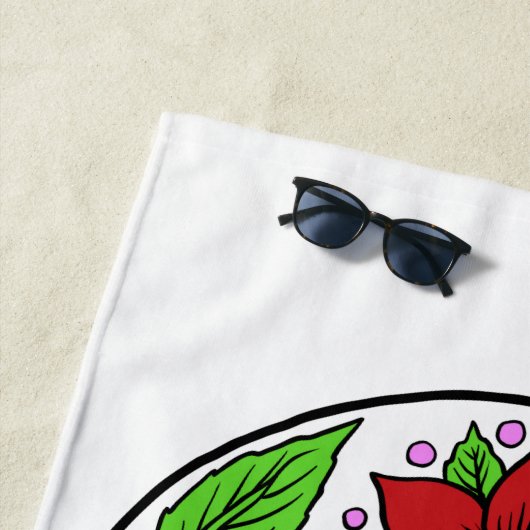 Nom personnalisé Sugar Skull serviette de plage (En situation)