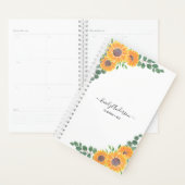 Nom personnalisé Sunflower Eucalyptus 2023 Planner (Devant avec enveloppe)