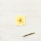 Nom personnalisé Sunflower Post-it Notes (Sur un bureau)