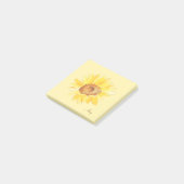 Nom personnalisé Sunflower Post-it Notes (Incliné)