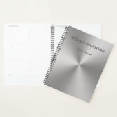 Nom personnalisé sur Silver Metal Look 2020 (Devant avec enveloppe)