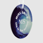 Nom personnalisé surf Blue Wave (devant)