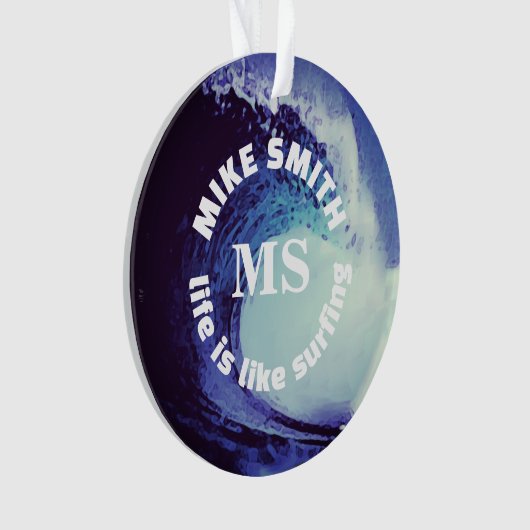 Nom personnalisé surf Blue Wave (devant)