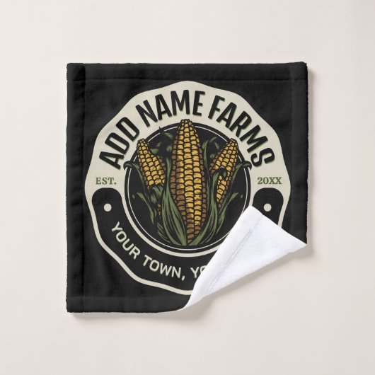 Nom personnalisé Sweet Corn Garden Agricole (Gant de toilette)