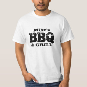 Nom personnalisé T-shirt BBQ pour hommes de plein
