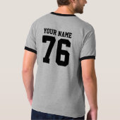 Nom personnalisé + T-shirt de nombre, papa (Dos)