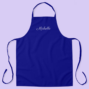 Nom personnalisé tablier bleu marine pour chefs