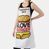 Nom personnalisé tablier Burger Lover (Insitu)