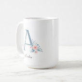 Nom personnalisé tasse initiale avec affirmations (Devant gauche)
