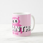 Nom personnalisé tasse pour enfants avec drôle de (Devant droit)