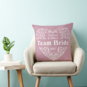 Nom personnalisé Team Bride et coussins mariage de (Chaise)