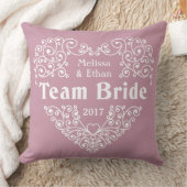 Nom personnalisé Team Bride et coussins mariage de (Couverture)