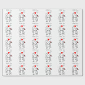 Nom personnalisé Texte Enveloppement Papier Cadeau (Plat)