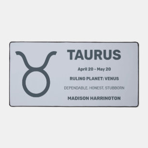Nom personnalisé / Texte et couleur Zodiac Sign Ta