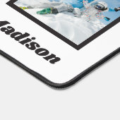 Nom personnalisé, texte et photo Snowboardeur (Coin)