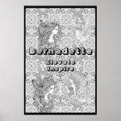 Nom personnalisé Texte Posters de coloriage de fée (Devant)