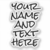 Nom personnalisé Texte Stickers Bouteille d'eau mo (Devant)